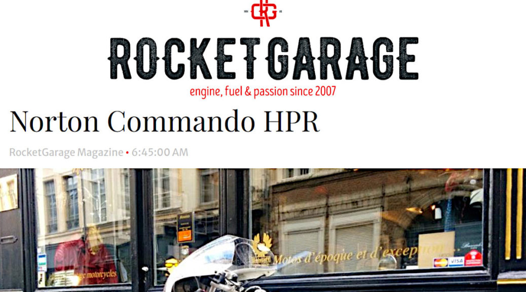 Notre Norton Commando HPR chez Rocket Garage...